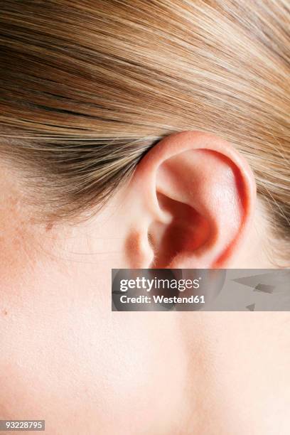 Womans Ear Full Frame Closeup High-Res Stock Photo - Getty Images