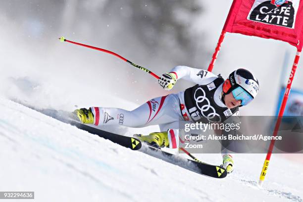 Nicole Schmidhofer of Austria competes during the Audi FIS Alpine Ski World Cup Finals Men's and Women's Super G on March 15, 2018 in Are, Sweden.