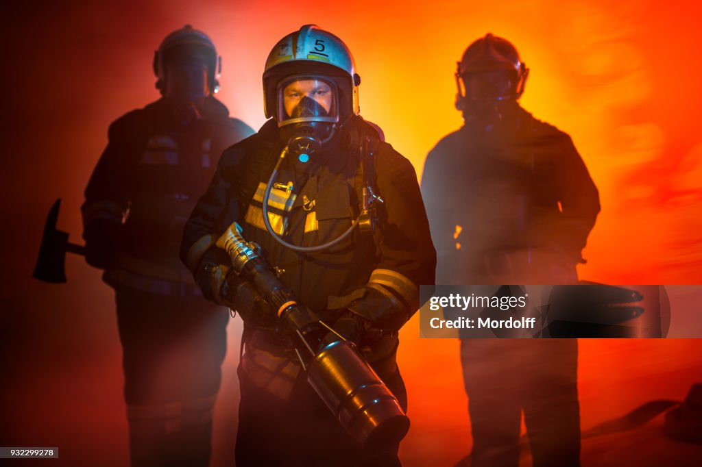 Firefighters Work