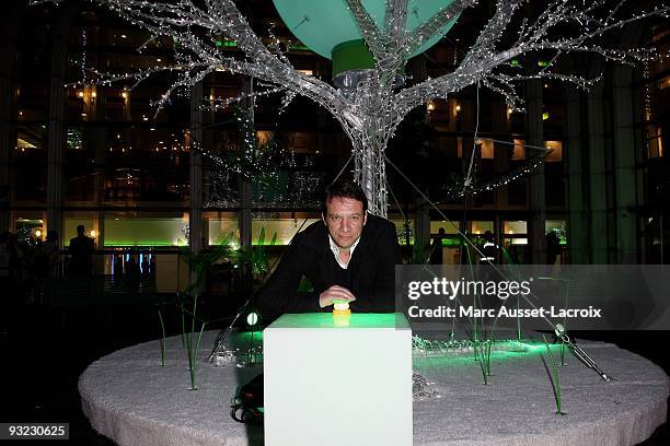 Samuel Le Bihan turns on the Christmas illuminations, titled "Imaginary Garden of Christmas", at Forum des Halles on November 19, 2009 in Paris,...