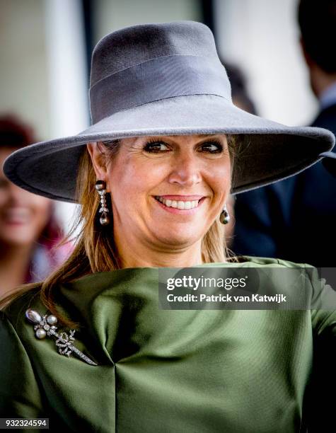 Queen Maxima of The Netherlands opens the Expertise Center for Endometriosis in Balance at HMC Bronovo Hospital on March 15, 2018 in The Hague,...