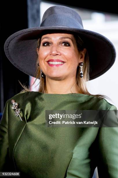 Queen Maxima of The Netherlands opens the Expertise Center for Endometriosis in Balance at HMC Bronovo Hospital on March 15, 2018 in The Hague,...