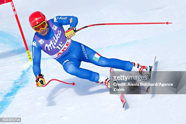 Christof Innerhofer of Italy competes during the Audi FIS Alpine Ski World Cup Finals Men's and Women's Super G on March 15, 2018 in Are, Sweden.