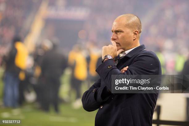 March 10: Portland Timbers head coach Giovanni Savarese during the New York Red Bulls Vs Portland Timbers MLS regular season match at Red Bull Arena,...