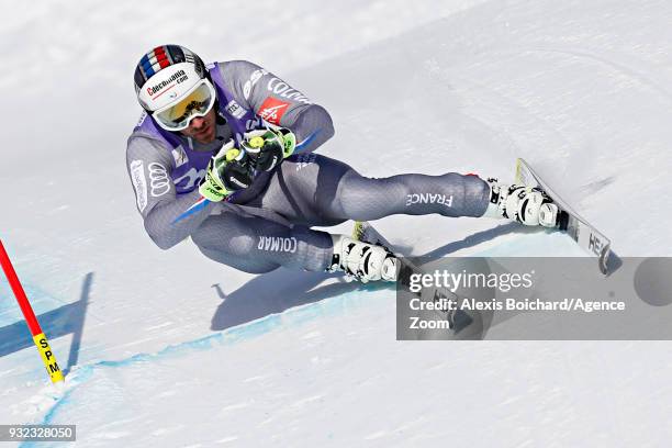 Adrien Theaux of France competes during the Audi FIS Alpine Ski World Cup Finals Men's and Women's Super G on March 15, 2018 in Are, Sweden.