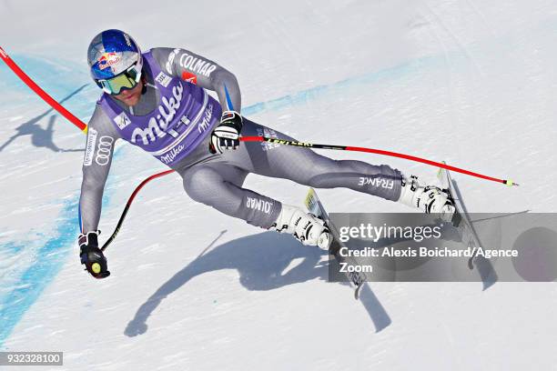 Alexis Pinturault of France competes during the Audi FIS Alpine Ski World Cup Finals Men's and Women's Super G on March 15, 2018 in Are, Sweden.
