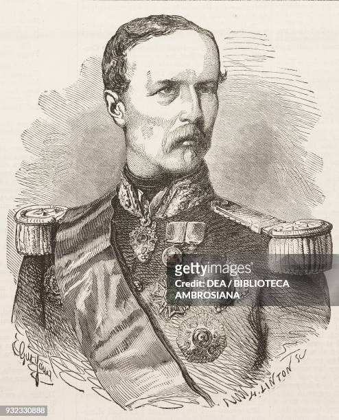 Portrait of the French General Patrice de Mac-Mahon , Duke of Magenta, illustration from Il Giornale Illustrato, No 19, October 7-13, 1864.
