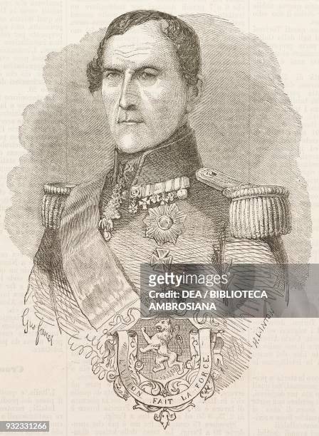 Portrait of Leopold I, King of Belgium , illustration from Il Giornale Illustrato, No 24, November 11-17, 1864.