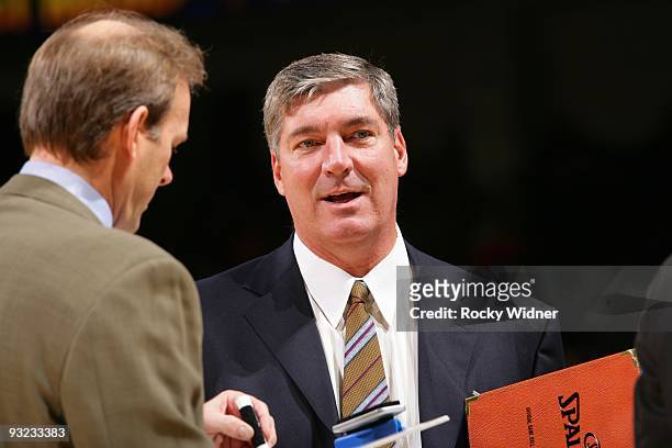 Head coach Bill Laimbeer of the Minnesota Timberwolves looks on during the game against the Golden State Warriors at Oracle Arena on November 9, 2009...