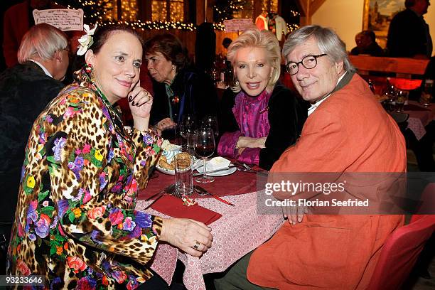 Marina Wolff, Ute Henriette Ohoven and Christian Wolff attend the Christmas market opening at Gut Aiderbichl on November 19, 2009 in Salzburg,...