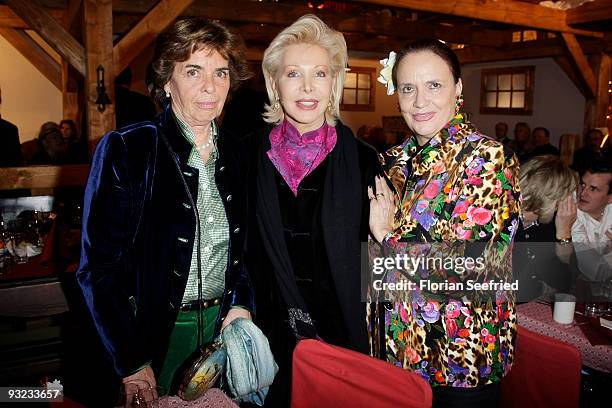 Crista Clarin, Ute Henriette Ohoven and Marina Wolff attend the Christmas market opening at Gut Aiderbichl on November 19, 2009 in Salzburg, Austria.