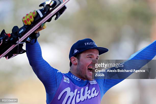Christof Innerhofer of Italy takes 2nd place during the Audi FIS Alpine Ski World Cup Finals Men's and Women's Super G on March 15, 2018 in Are,...