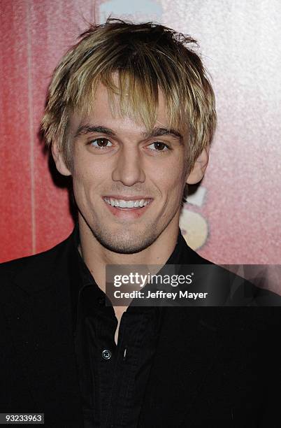 Aaron Carter arrives at US Weekly's Hot Hollywood 2009 Voyeur on November 18, 2009 in West Hollywood, California.