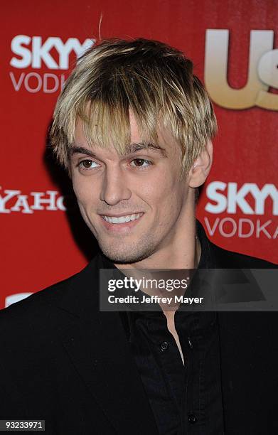 Aaron Carter arrives at US Weekly's Hot Hollywood 2009 Voyeur on November 18, 2009 in West Hollywood, California.