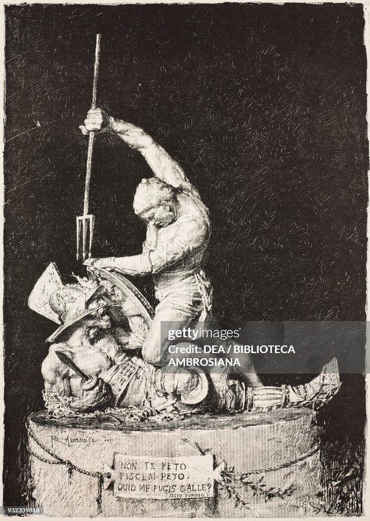 Retiarius fighting murmillo, gladiators fight