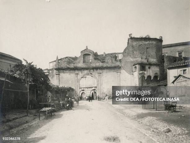 View of Rufina gate, southern entrance to the city from the Naples road, Benevento, Campania, Italy, photograph from Istituto Italiano d'Arti...