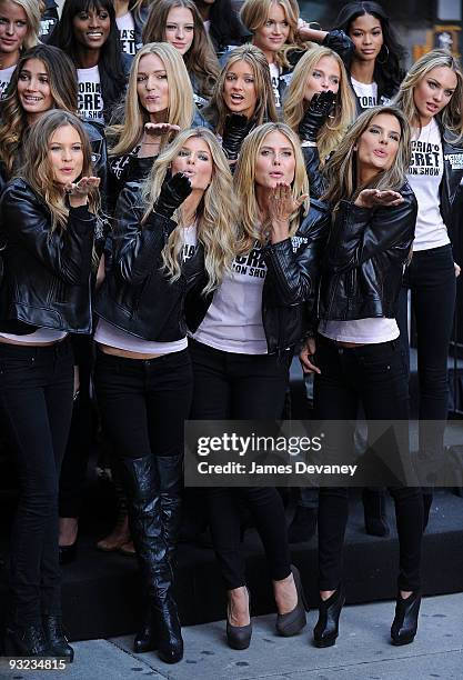 Victoria's Secret Supermodels Doutzen Kroes, Marisa Miller, Heidi Klum and Alessandra Ambrosio take over Times Square for the Victoria's Secret...