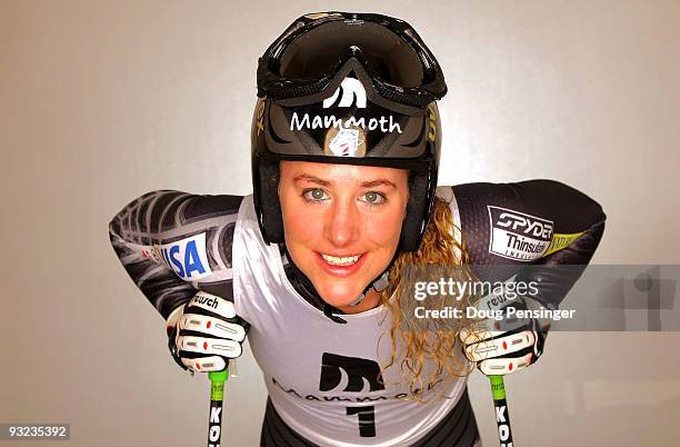 Stacey Cook of the Women's US Alpine Ski Team poses for a portrait during media day on November 19, 2009 in Copper Mountain, Colorado.