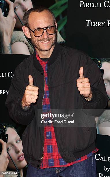 Terry Richardson attends the cocktail reception for the launch of the 2010 Pirelli Calendar at Old Billingsgate Market on November 19, 2009 in...