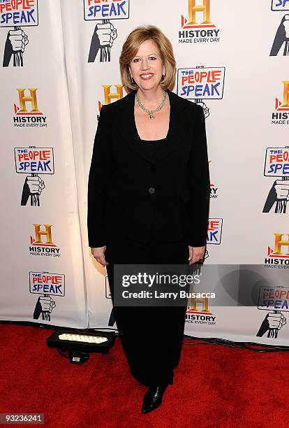 Of AETN Lifetime Networks Abbe Raven attends History's NYC premiere Of "The People Speak" at Jazz at Lincoln Center on November 19, 2009 in New York...