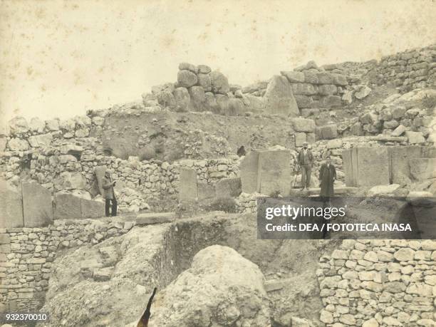 View of the Agora excavations in Mycenae, Greece, photograph by Andrea Vochieri, ca 1900.