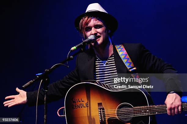 Will Rendle of Will And The People opens for Paolo Nutini at Casino de Paris on November 19, 2009 in Paris, France.