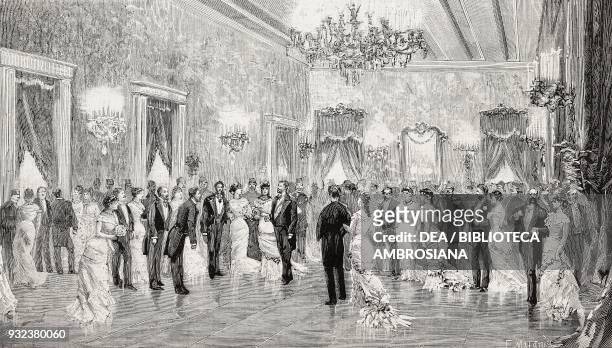 Ball at the Italian Embassy in Istanbul, given by Count Corti for the English ambassador Frederick Hamilton-Temple-Blackwood, 1st Marquis of...