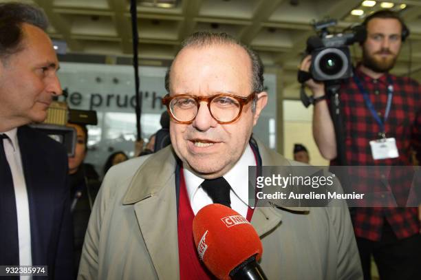 Lawyer Herve Temime representing Laura Smet arrives to the courthouse for the Johnny Hallyday hearing commencing today at Tribunal de Grande Instance...
