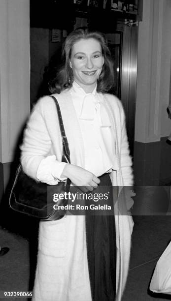 Kate O'Toole attends "Pygmalion" Opening on April 26, 1987 at the Plymouth Theater in New York City.