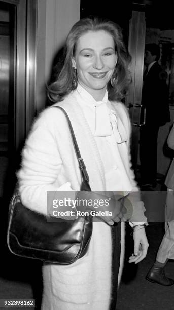 Kate O'Toole attends "Pygmalion" Opening on April 26, 1987 at the Plymouth Theater in New York City.