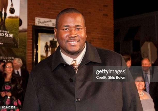 Actor Quinton Aaron attends "The Blind Side" benefit premiere at the Prytania Theatre on November 19, 2009 in New Orleans, Louisiana.