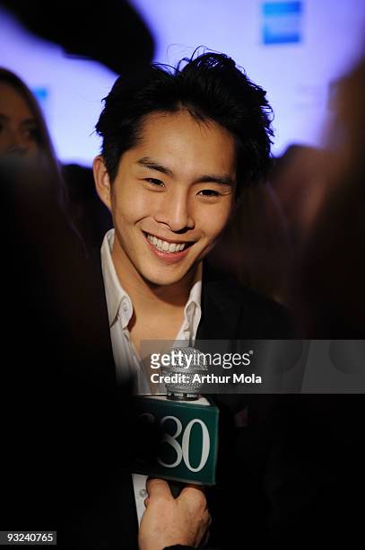 Actor Justin Chon attends the American Express screening of ''The Twilight Saga: New Moon'' at the Winter Garden Theatre on November 19, 2009 in...