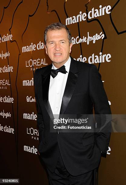Photographer Mario Testino arrives at the "2009 Marie Claire Prix de la Mode" ceremony, held at the French Ambassador«s residence on November 19,...