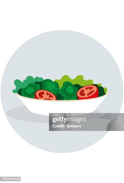 varied salad dish - social grace stock illustrations