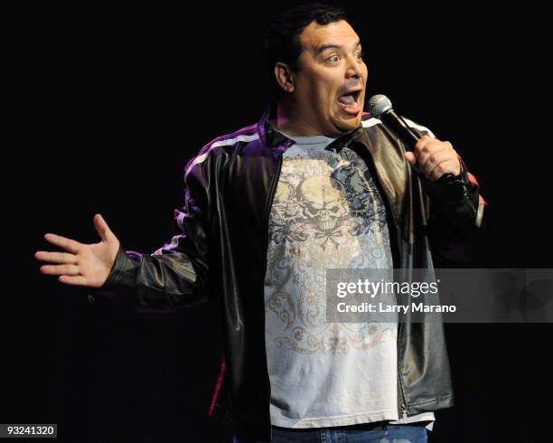 Carlos Mencia performs at Hard Rock Live! in the Seminole Hard Rock Hotel & Casino on November 19, 2009 in Hollywood, Florida.