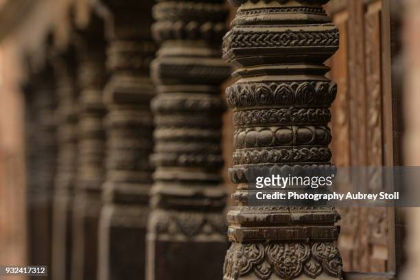 the carvings of durbar square - bokeh museum stock pictures, royalty-free photos & images