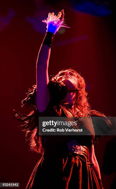Sharon den Adel performs on stage as part of Night Of The Proms at Ahoy on November 18, 2009 in Rotterdam, Netherlands.