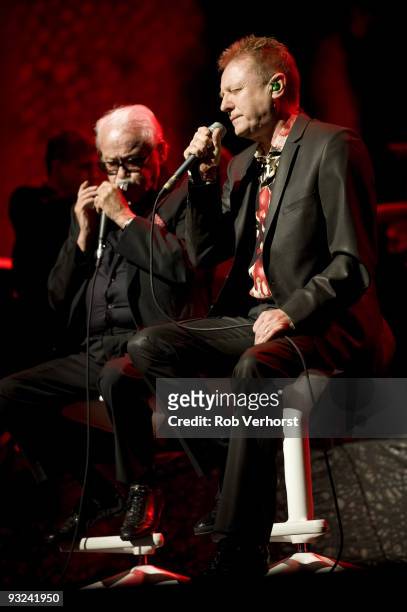 Toots Thielemans and John Miles perform on stage as part of Night Of The Proms at Ahoy on November 18, 2009 in Rotterdam, Netherlands.