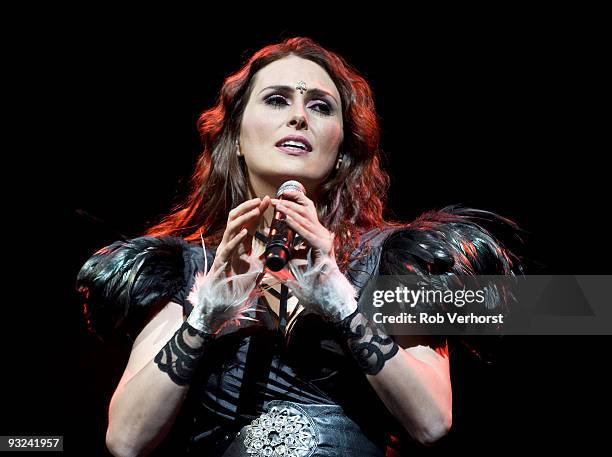 Sharon den Adel performs on stage as part of Night Of The Proms at Ahoy on November 18, 2009 in Rotterdam, Netherlands.