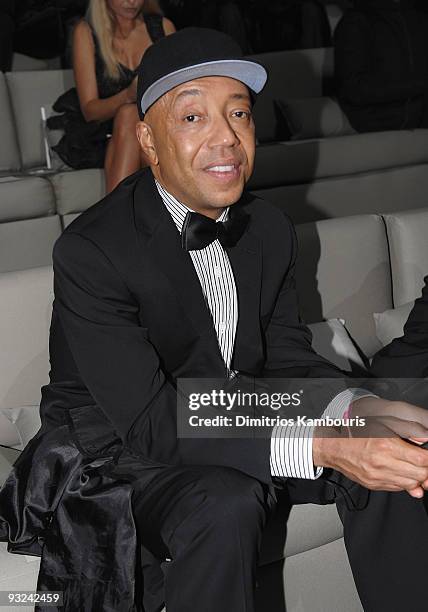 Russell Simmons attends the 2009 Victoria's Secret fashion show at The Armory on November 19, 2009 in New York City.