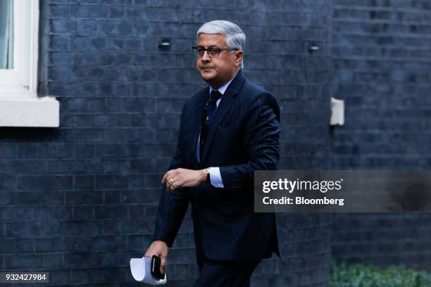 Ivan Menezes, chief executive officer of Diageo Plc, arrives for a meeting of the Business Advisory Council at Downing Street in London, U.K., on...