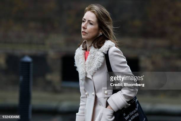 Helena Morrissey, head of personal investing at Legal & General Investment Management Ltd., arrives for a meeting of the Business Advisory Council at...