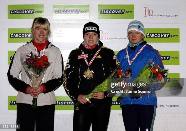Silver medalist Regan Lauscher of Canada, gold medalist Corinna