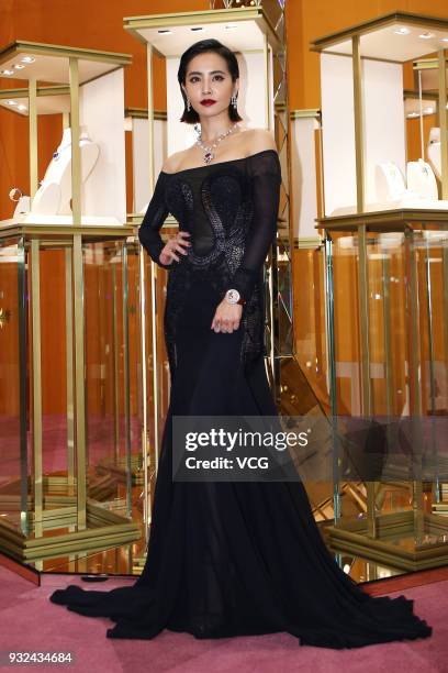 Singer Jolin Tsai attends Bvlgari FESTA event on March 15, 2018 in Taipei, Taiwan.