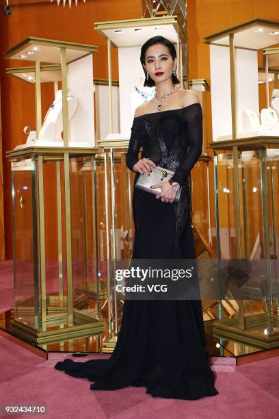 Singer Jolin Tsai attends Bvlgari FESTA event on March 15, 2018 in Taipei, Taiwan.