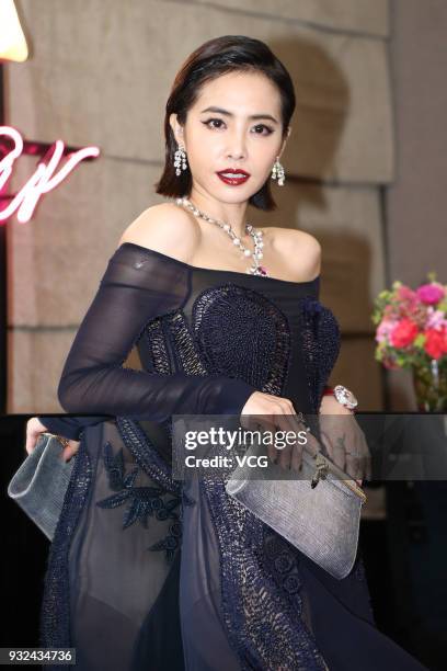 Singer Jolin Tsai attends Bvlgari FESTA event on March 15, 2018 in Taipei, Taiwan.