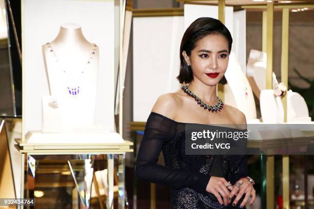 Singer Jolin Tsai attends Bvlgari FESTA event on March 15, 2018 in Taipei, Taiwan.