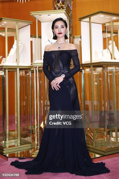 Singer Jolin Tsai attends Bvlgari FESTA event on March 15, 2018 in Taipei, Taiwan.