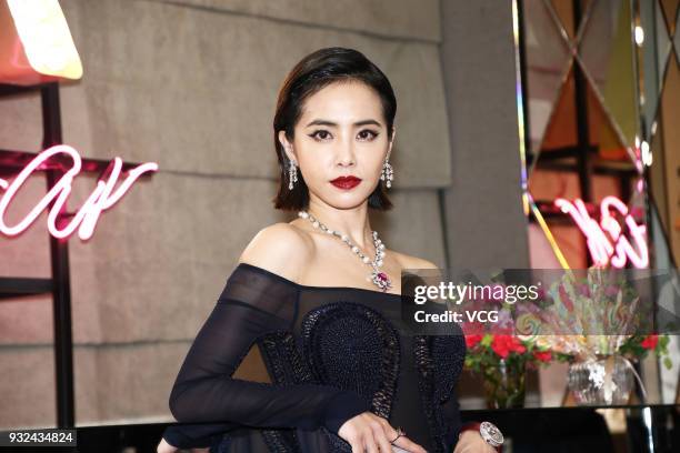 Singer Jolin Tsai attends Bvlgari FESTA event on March 15, 2018 in Taipei, Taiwan.