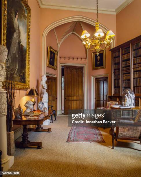 The entrance to the duke"u2019s quarters of Belvoir Castle is photographed for Vanity Fair Magazine on June 25, 2016 in Leicestershire, England....